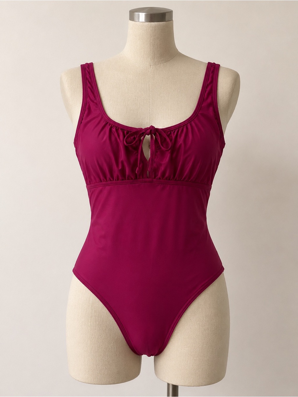 NWT One-Piece Swimsuit with Tie Front